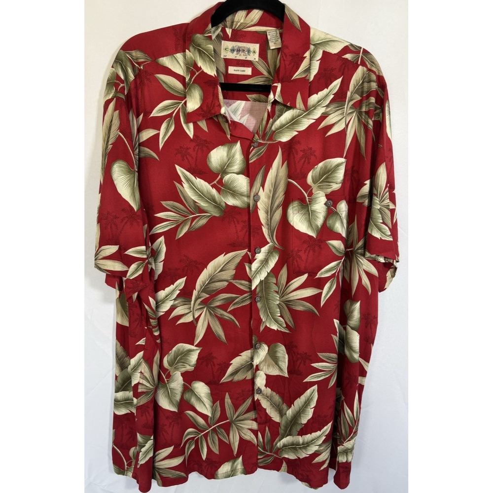 campia moda hawaiian shirt Size XL Floral Short Sleeve Button Up